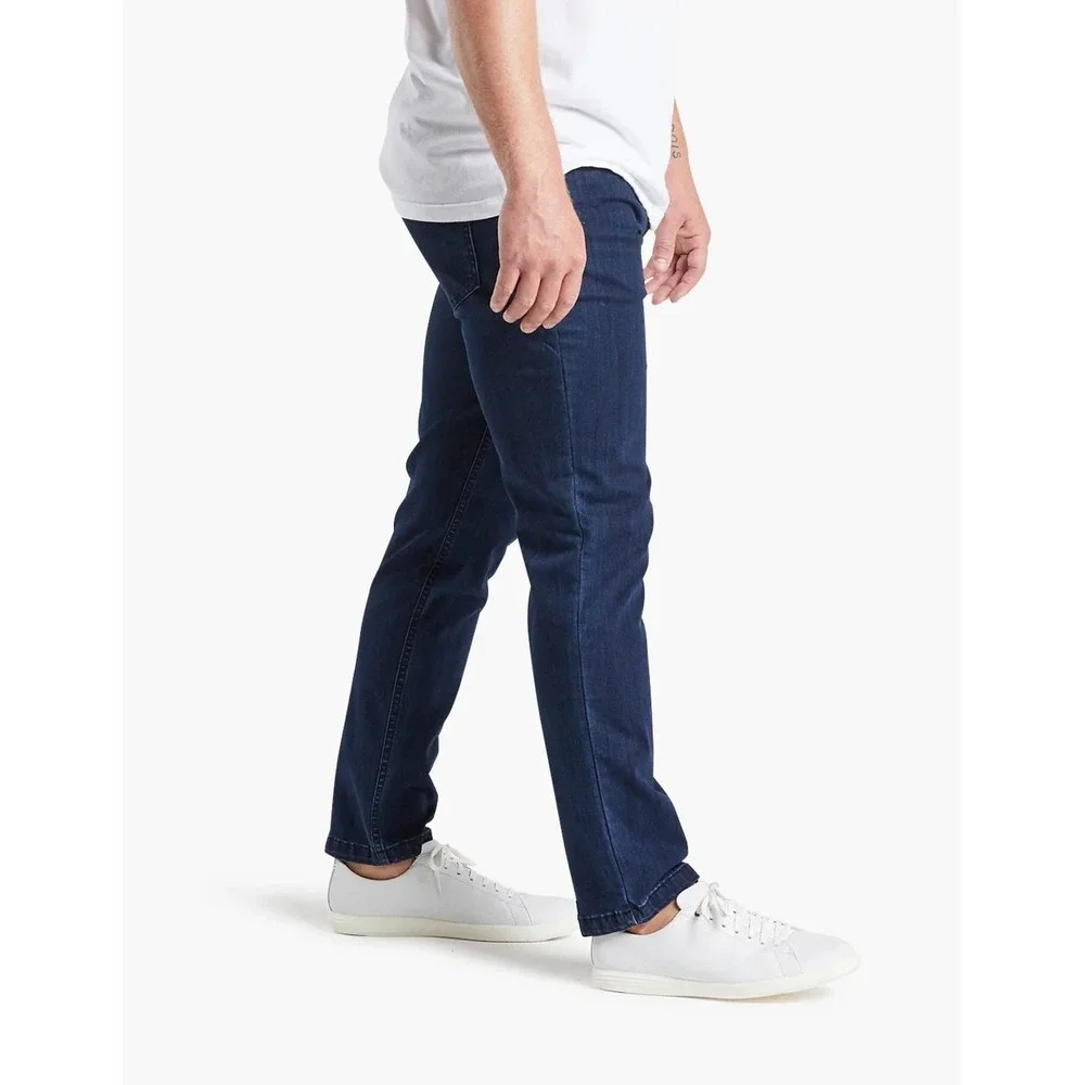 Mugsy Studio Blues Jeans Mens 36x28 Blue Dark Wash Stretch Flex Fit 5 Pocket EUC